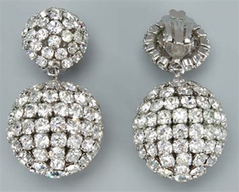 christian dior 1966 ohrringe|Christian Dior Glamour Crystal Earrings 1966 .